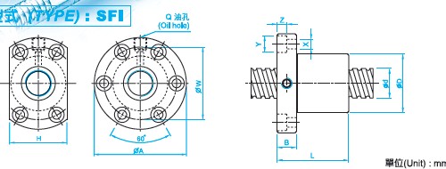 SFI8010滾珠絲杠圖 SFI8010滾珠絲杠圖